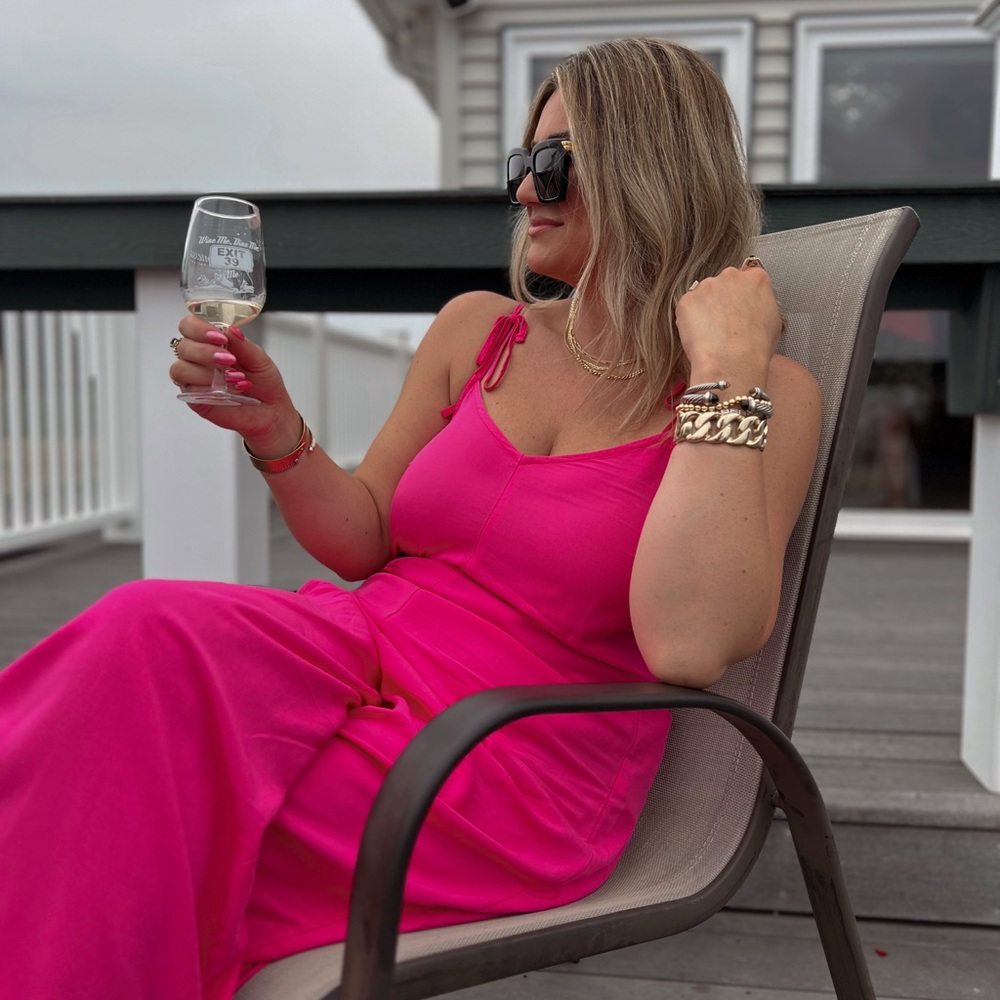 Old Navy Vibrant Pink Jumpsuit - Picture 4 of 4